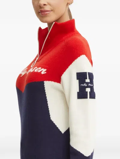 Helly Hansen Half-zip Logo Sweater In Blue