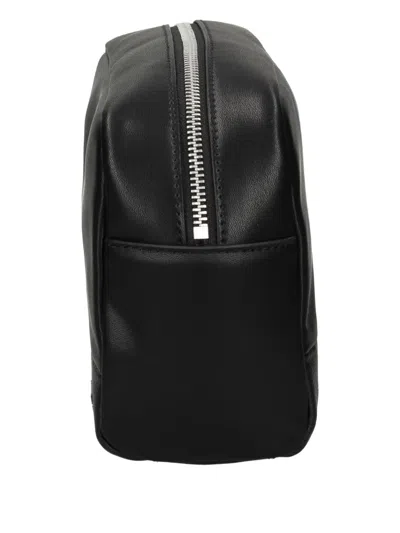 Tommy Jeans Zip Logo-plaque Wash Bag In Orange