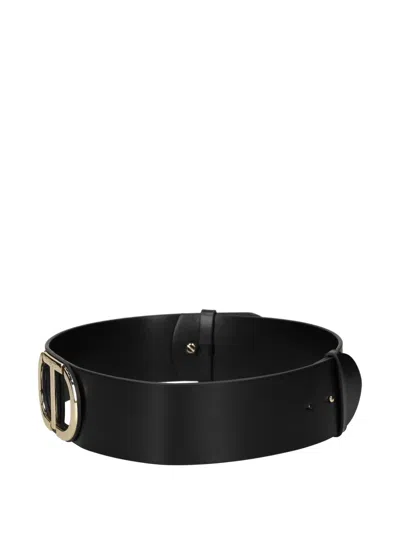 Twinset Logo-buckle Belt In Black