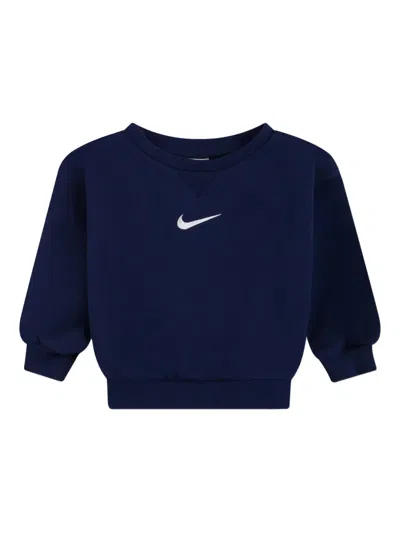 Nike Logo-embroidered Tracksuit In Blue