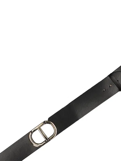 Twinset Logo-buckle Belt In Black