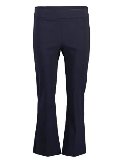 Avenue Montaigne Leo Flared-leg Pants In Blue