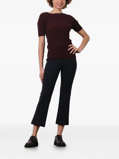 Avenue Montaigne Leo Flared-leg Pants In Blue