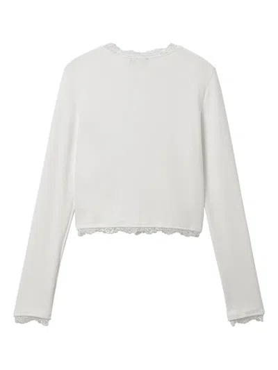 Tout A Coup Lace-trim Cardigan In Multi