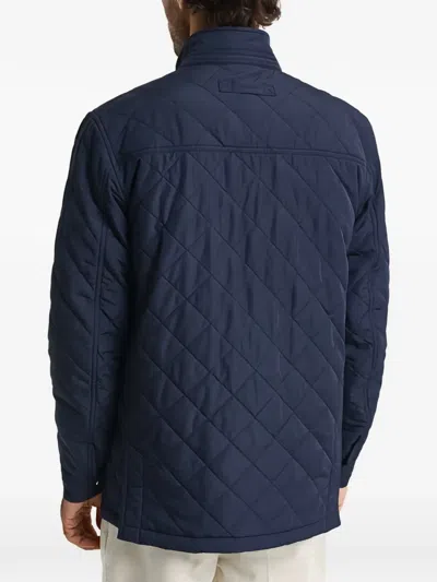 Gant Quilted Windcheater Jacket In Blue