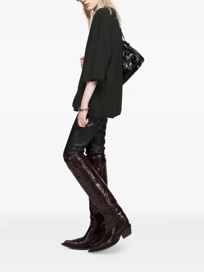 Acne Studios Label-print T-shirt In Black