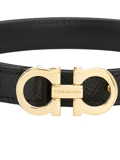 Ferragamo Leather Belt In Black