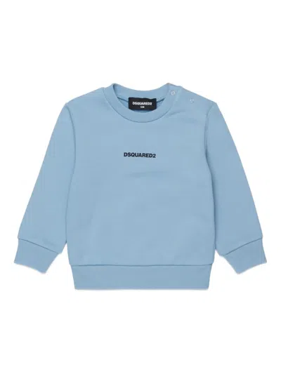 Dsquared2 Logo Crew-neck Sweatshirt In Blue