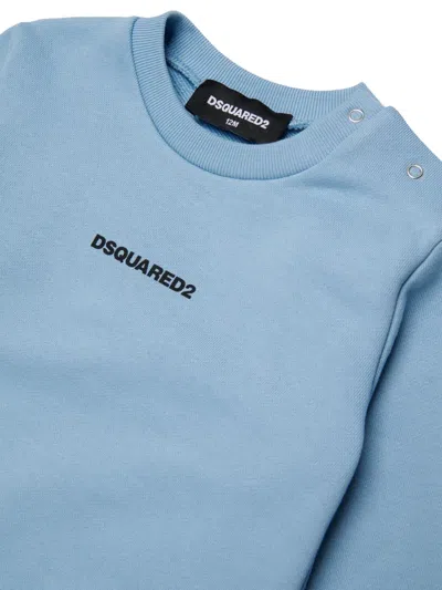 Dsquared2 Logo Crew-neck Sweatshirt In Blue