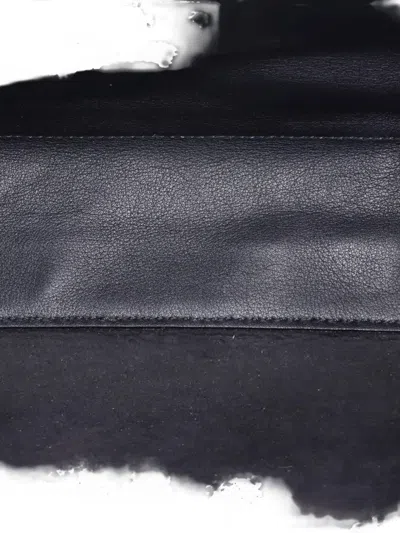 Pre-owned Fendi Monster Peekaboo Iconic Fit Bag Calfskin Large Satchel In Black