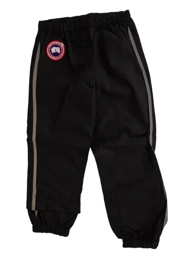 Canada Goose Patch-logo Stripe-detail Track Pants In Black