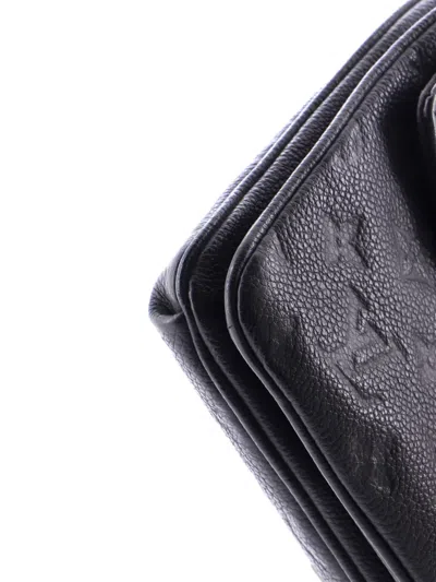Pre-owned Louis Vuitton Twice Handbag Monogram Empreinte Leather Crossbody Bag In Black