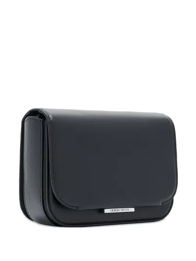 Giorgio Armani Small X 10 Corso Como Leather Cross Body Bag In Purple