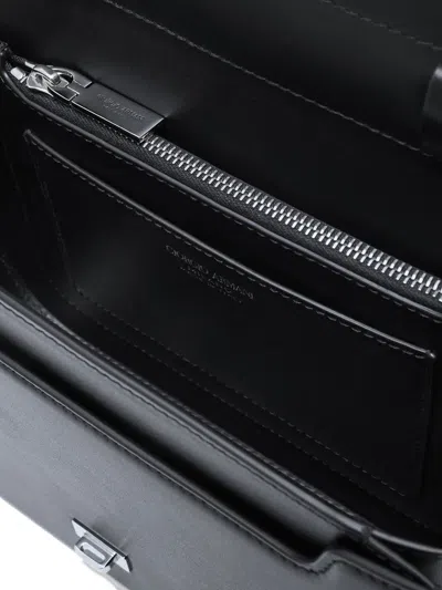 Giorgio Armani Small X 10 Corso Como Leather Cross Body Bag In Purple