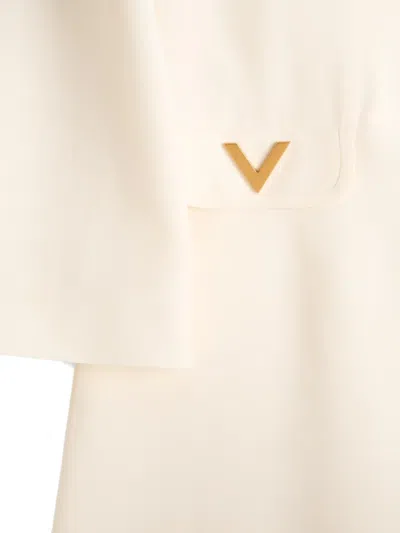 Valentino Vlogo Midi Dress In Neutral