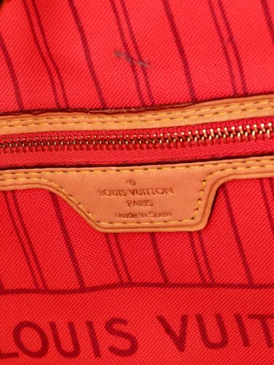 Pre-owned Louis Vuitton Neverfull Nm Limited Edition Cities V Monogram Canvas Mm Tote Bag In Brown