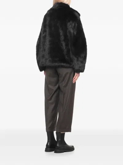 Betta Corradi Peak-lapel Coat In Black