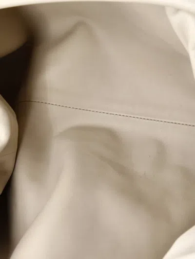 Pre-owned Bottega Veneta The Pouch Leather Teen Clutch Bag In Neutral