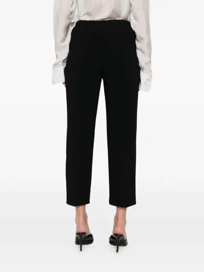 Jucca Elastic Waist Straight Trousers In Black