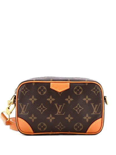 Pre-owned Louis Vuitton Trocadero Wearable Wallet Monogram Canvas And Leather Crossbody Bag In Brown