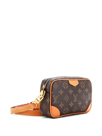 Pre-owned Louis Vuitton Trocadero Wearable Wallet Monogram Canvas And Leather Crossbody Bag In Brown