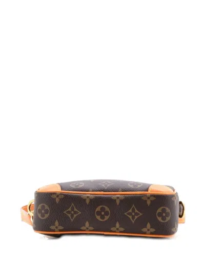 Pre-owned Louis Vuitton Trocadero Wearable Wallet Monogram Canvas And Leather Crossbody Bag In Brown