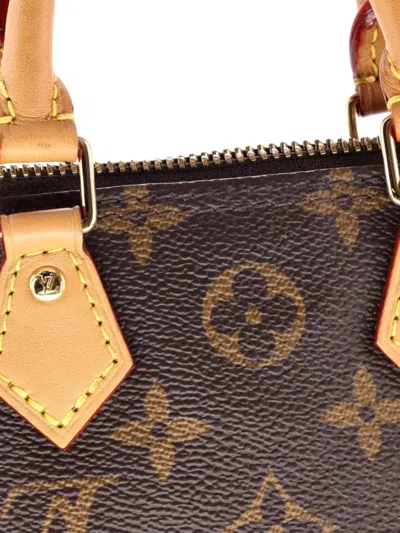 Pre-owned Louis Vuitton Speedy Bandouliere Nm Bag Monogram Canvas Nano Crossbody Bag In Brown