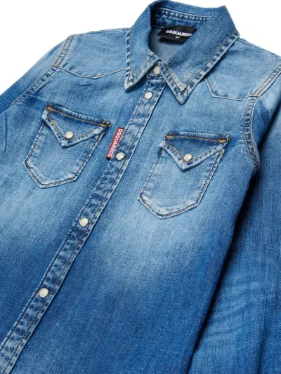 Dsquared2 Shirt Kids In Blue