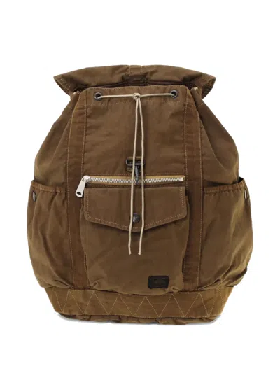 Porter-yoshida & Co Flap-pocket Backpack In Purple