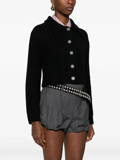 Enfants Riches Deprimes Long-sleeved Knitted Cardigan In Black