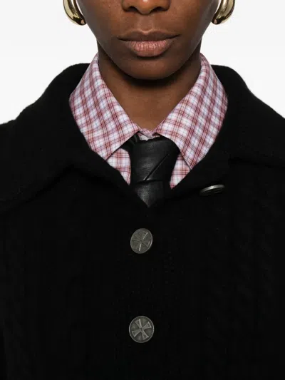 Enfants Riches Deprimes Long-sleeved Knitted Cardigan In Black