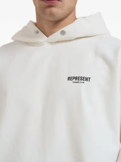 Represent Logo-print Hoodie In Gray