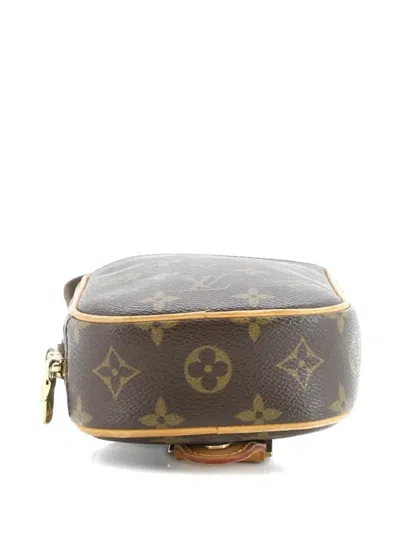 Pre-owned Louis Vuitton Pochette Gange Monogram Canvas Belt Bag In Brown