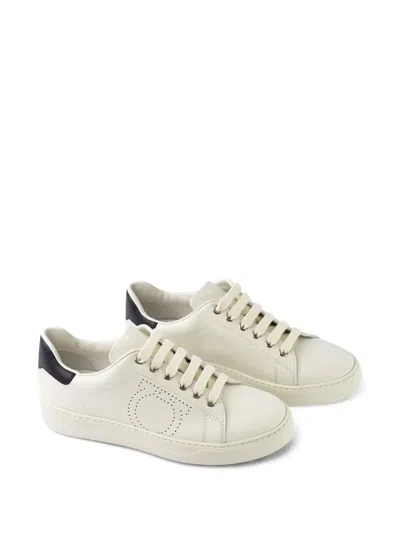 Ferragamo Perforated Heel Sneaker In Multi