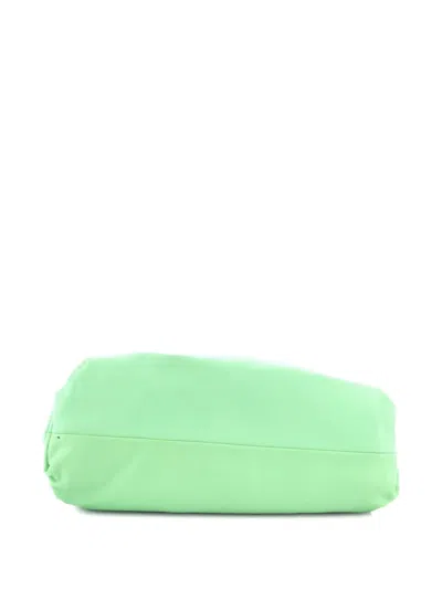 Pre-owned Bottega Veneta The Pouch Leather Teen Clutch Bag In Green