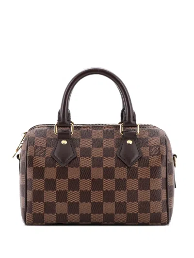 Pre-owned Louis Vuitton Speedy Bandouliere Bag Damier 20 Satchel In Brown