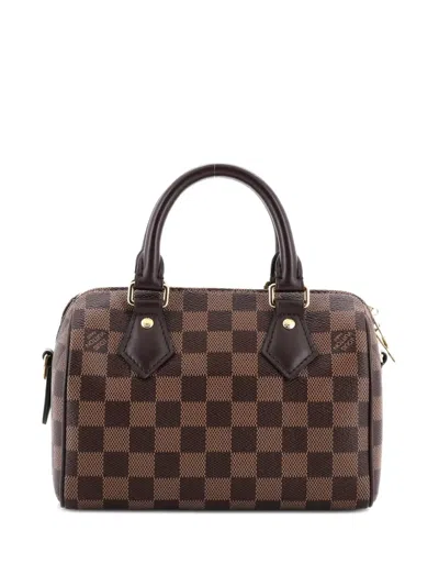 Pre-owned Louis Vuitton Speedy Bandouliere Bag Damier 20 Satchel In Brown