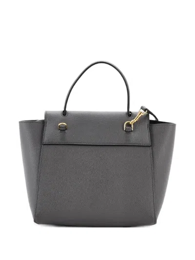 Pre-owned Celine Belt Bag Textured Leather Nano Shoulder Bag In Gray