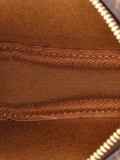 Pre-owned Louis Vuitton Pochette Accessoires Monogram Canvas Mini Clutch Bag In Brown