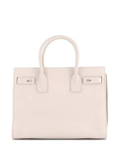 Pre-owned Saint Laurent Sac De Jour Souple Bag Leather Baby Satchel In Neutral