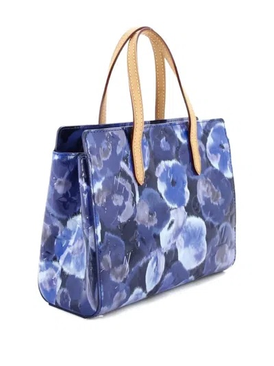 Pre-owned Louis Vuitton Catalina Handbag Limited Edition Monogram Vernis Ikat Bb Tote Bag In Blue