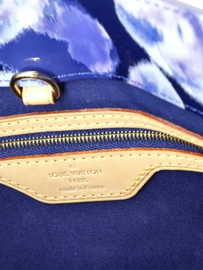 Pre-owned Louis Vuitton Catalina Handbag Limited Edition Monogram Vernis Ikat Bb Tote Bag In Blue