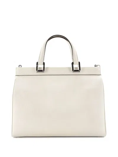 Pre-owned Gucci Zumi Top Handle Bag Leather Medium Satchel In Neutral