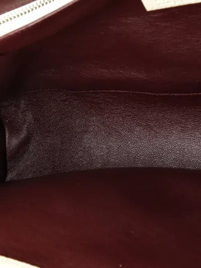 Pre-owned Gucci Zumi Top Handle Bag Leather Medium Satchel In Neutral