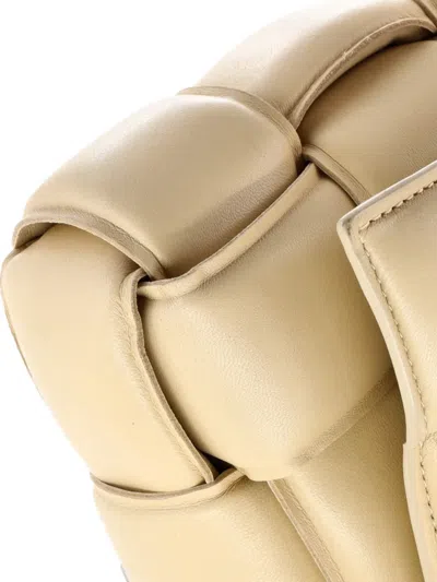 Pre-owned Bottega Veneta Cassette Padded Maxi Intrecciato Leather Crossbody Bag In Neutral