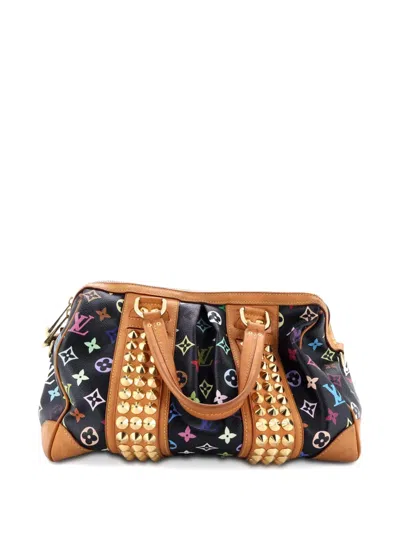 Pre-owned Louis Vuitton Courtney Bag Monogram Multicolor Mm Satchel In Black