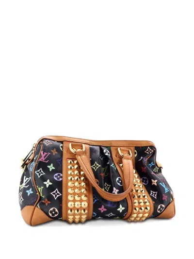 Pre-owned Louis Vuitton Courtney Bag Monogram Multicolor Mm Satchel In Black