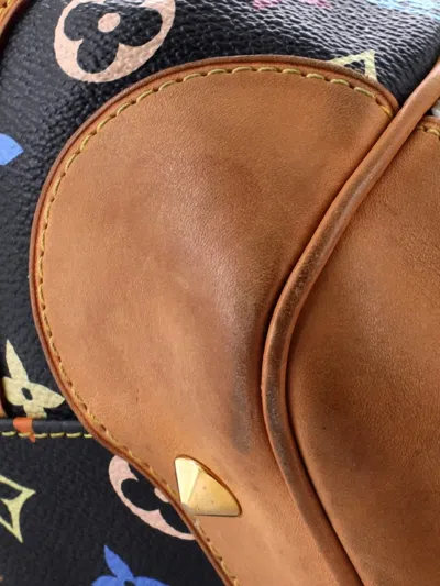 Pre-owned Louis Vuitton Courtney Bag Monogram Multicolor Mm Satchel In Black