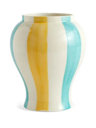 Hay Striped Ceramic Vase (19cm X 25cm) In Multi