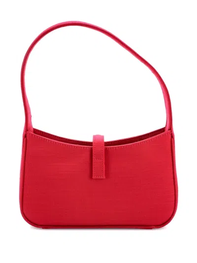 Pre-owned Saint Laurent Le 5 A 7 Satin Mini Hobo Bag In Pink